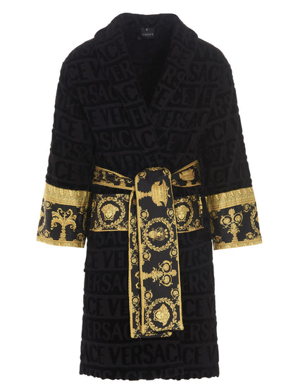 Embossed logo bathrobe Towels