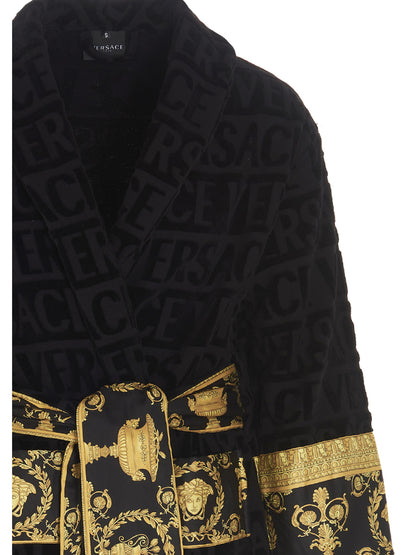 Embossed logo bathrobe Towels