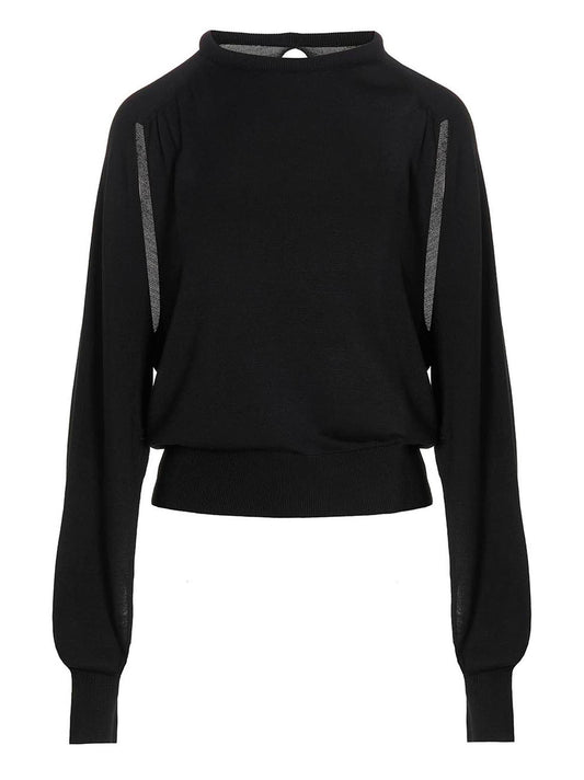 Cut out insert top sweater Sweater, cardigans