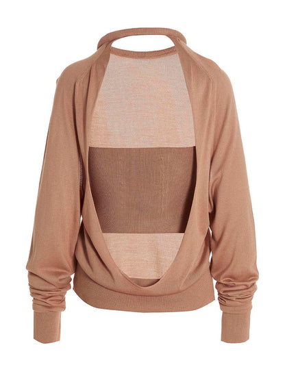 Cut out insert top sweater Sweater, cardigans