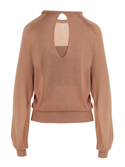 Cut out insert top sweater Sweater, cardigans
