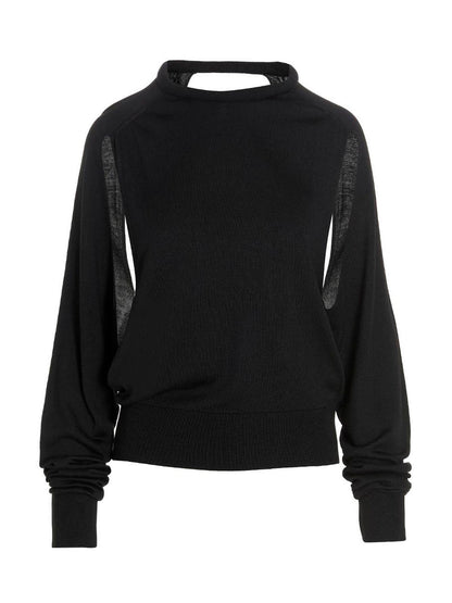 Cut out insert top sweater Sweater, cardigans