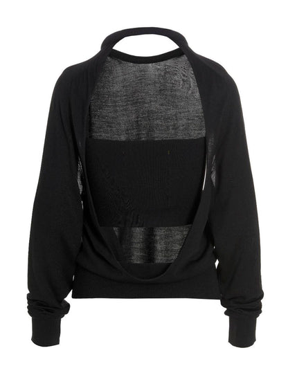 Cut out insert top sweater Sweater, cardigans