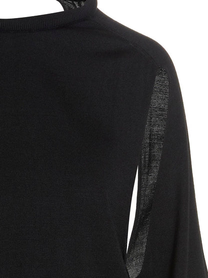 Cut out insert top sweater Sweater, cardigans