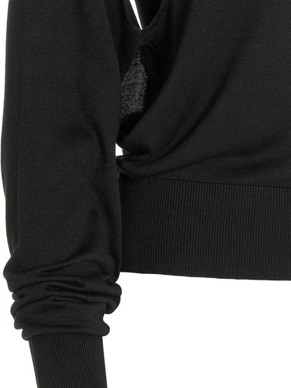 Cut out insert top sweater Sweater, cardigans