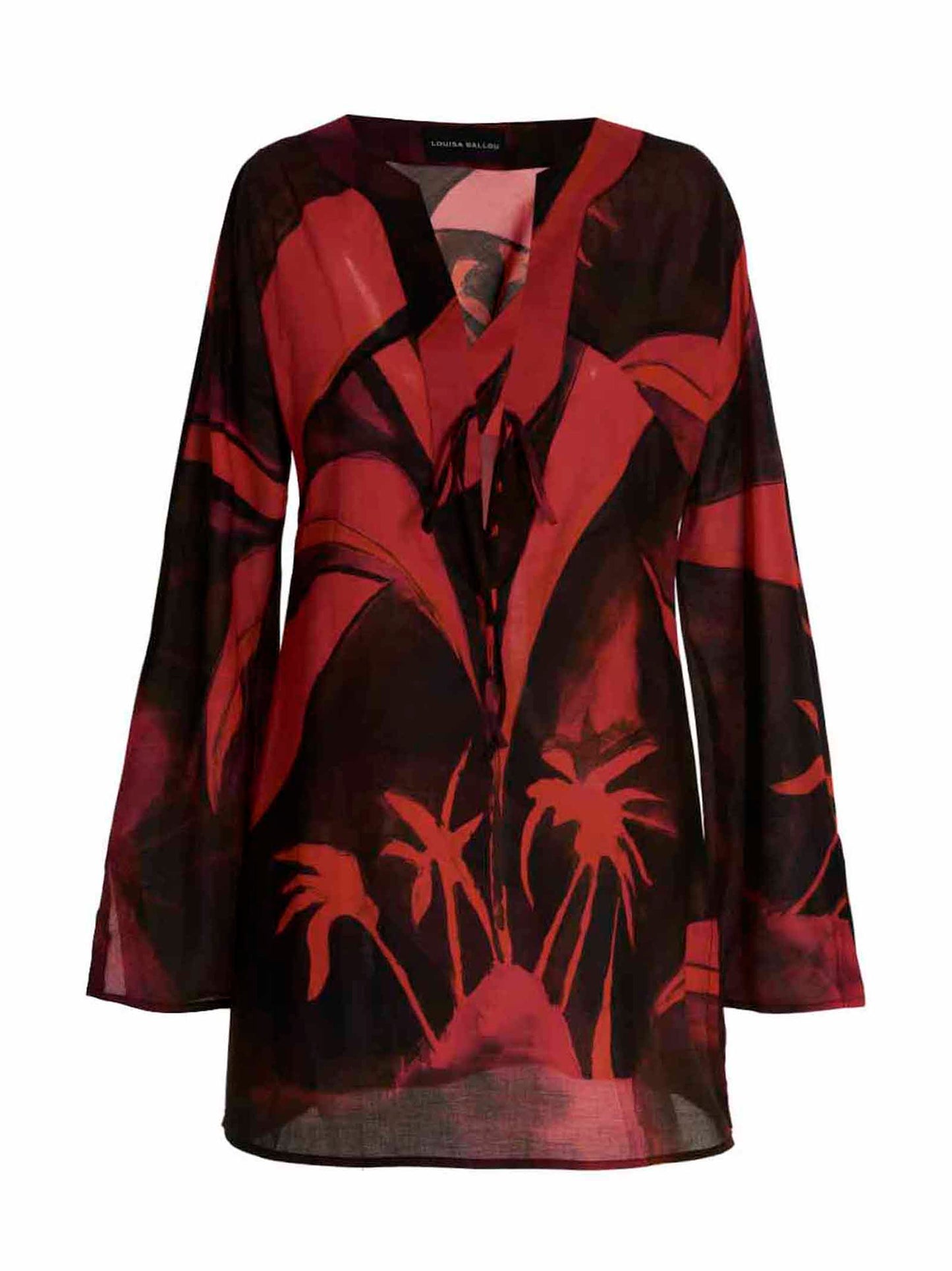 Printed short kaftano Beachwear