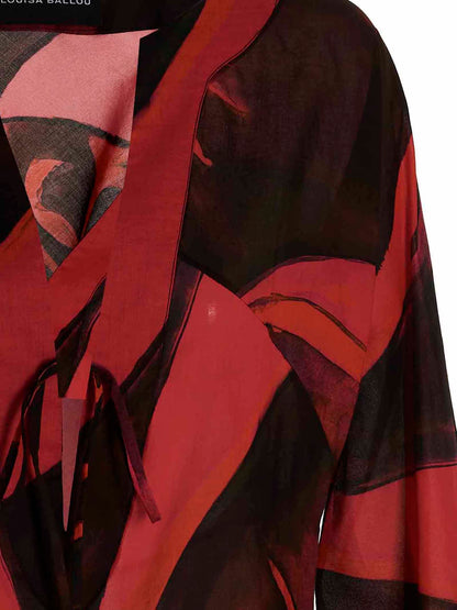 Printed short kaftano Beachwear