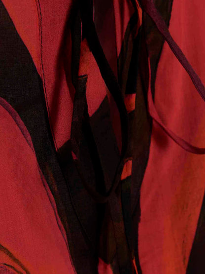 Printed short kaftano Beachwear