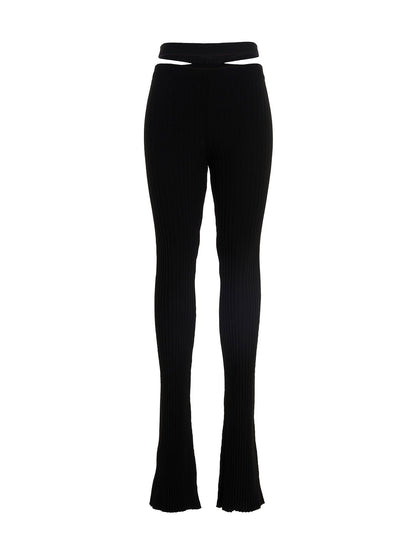 Ribbed flared trousers Pants