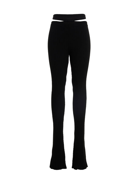 Ribbed flared trousers Pants