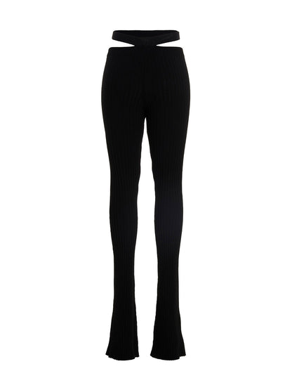 Ribbed flared trousers Pants