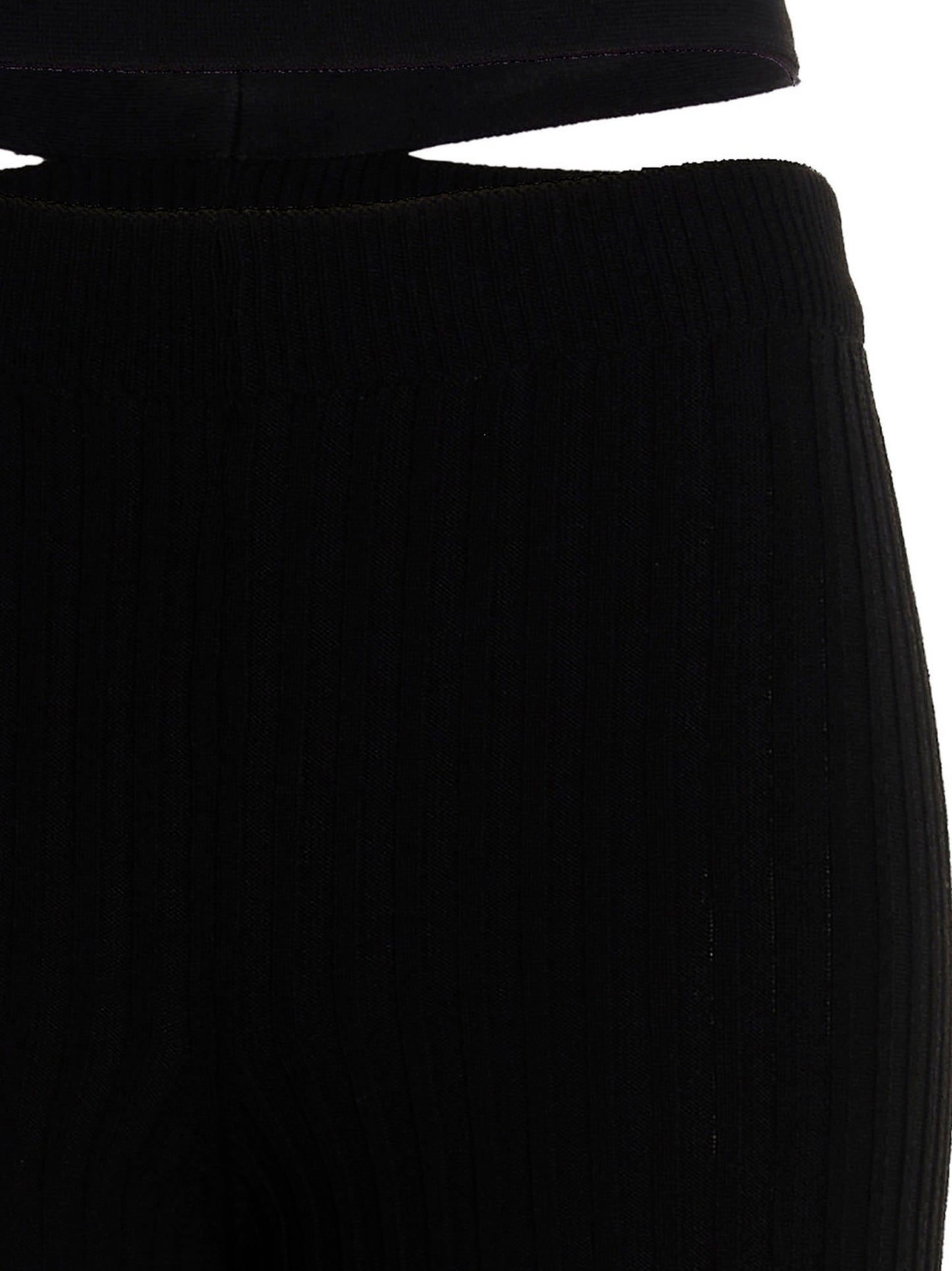 Ribbed flared trousers Pants