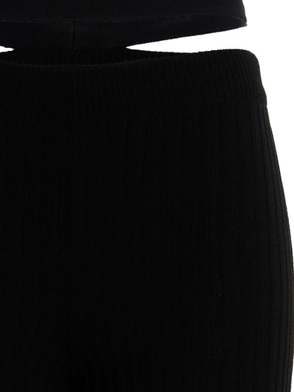 Ribbed flared trousers Pants