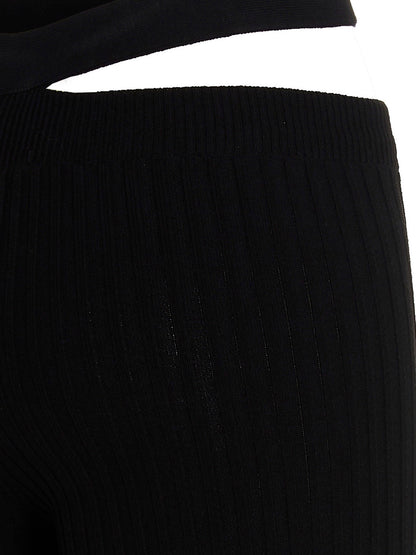 Ribbed flared trousers Pants