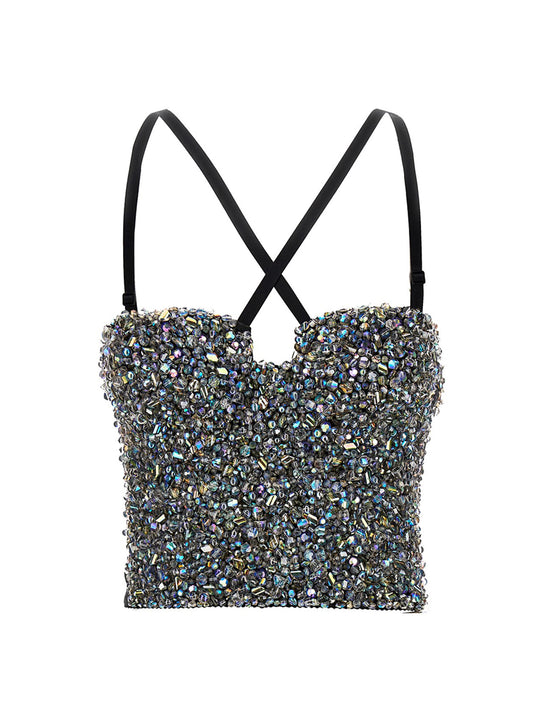 Sequin bustier top Tops