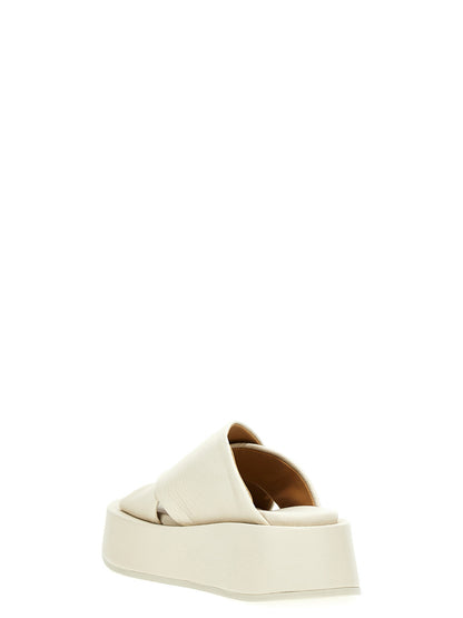 'Flat' slides Sandals