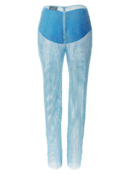 Sequin mesh pants Pants