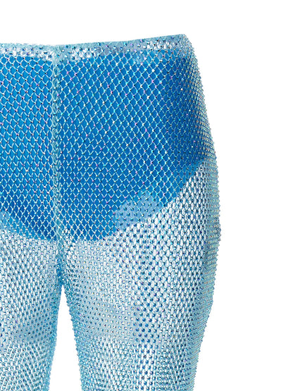 Sequin mesh pants Pants