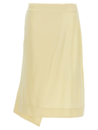 Satin skirt with side slit Skirts