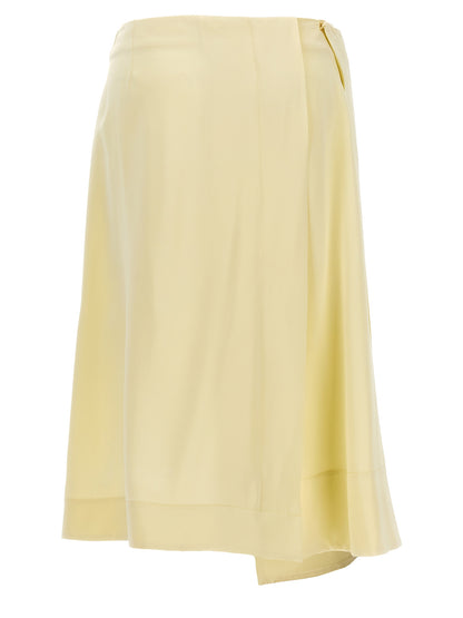 Satin skirt with side slit Skirts
