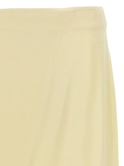 Satin skirt with side slit Skirts