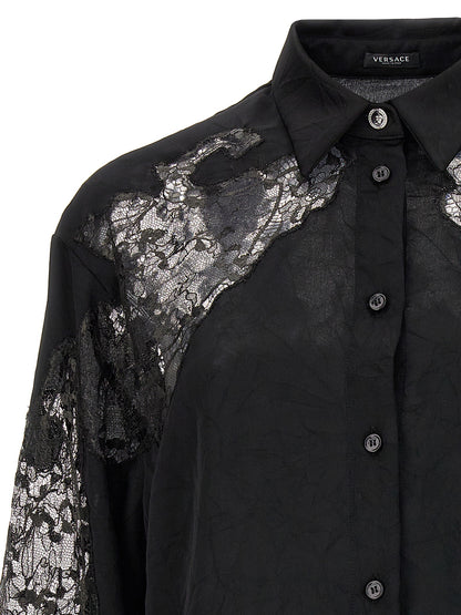 Satin lace shirt Shirt, blouse
