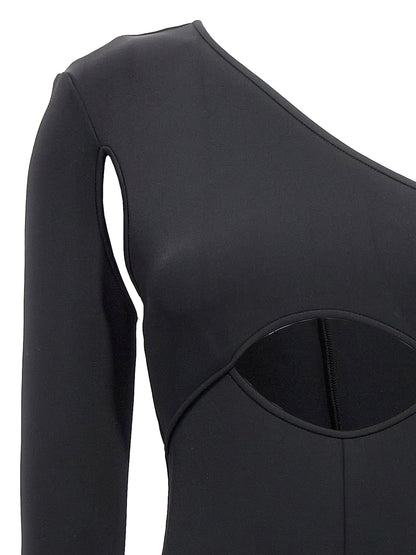Scuba cut out one-length bodysuit Jumpsuits