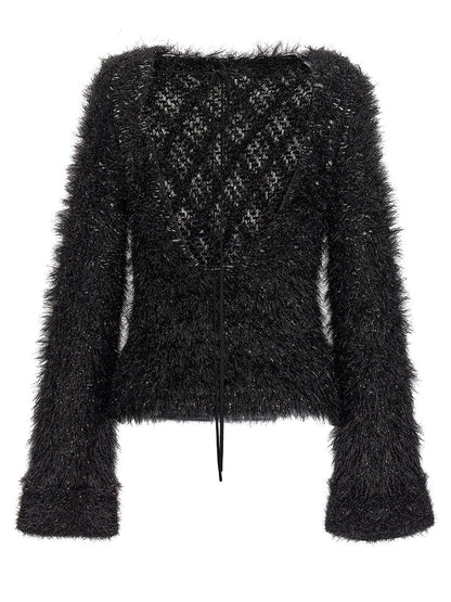Cut-out lurex sweater Sweater, cardigans