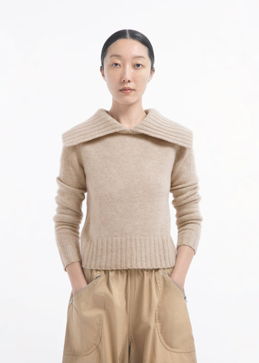 Co Ribbed collared sweater