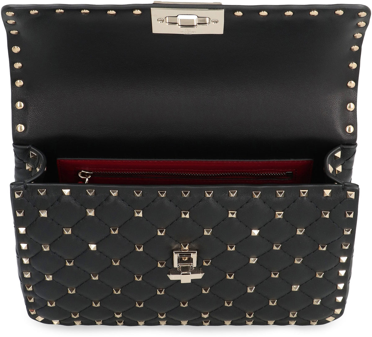Valentino Garavani - Rockstud Spike media Leather handbag BAGS