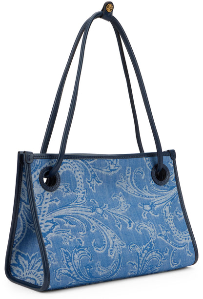 Medium shopper bag Eyes in denim jacquard BAGS