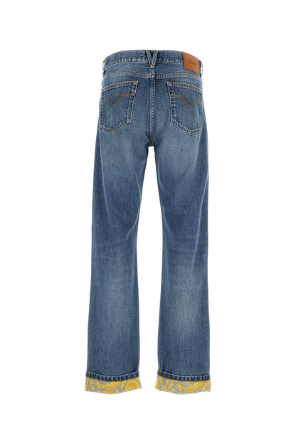 PANT DENIM STONE WASH BLUE DENIM FABRIC + BAROCCO PANTS