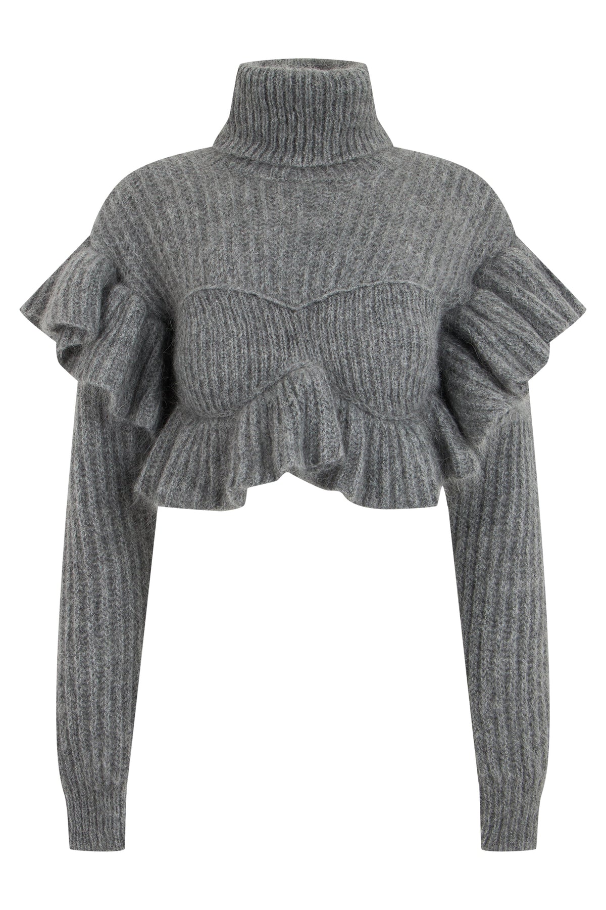 High neck sweater in mohair wool blend RTW