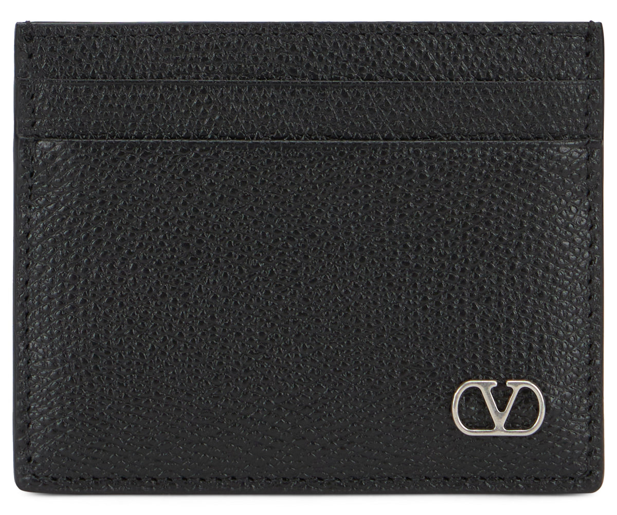 Logo detail leather card holder RTW