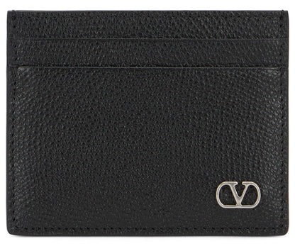 Logo detail leather card holder RTW