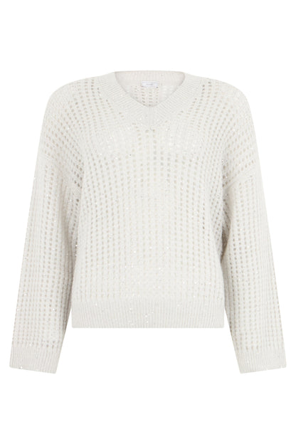 Lace sweater with sequins RTW