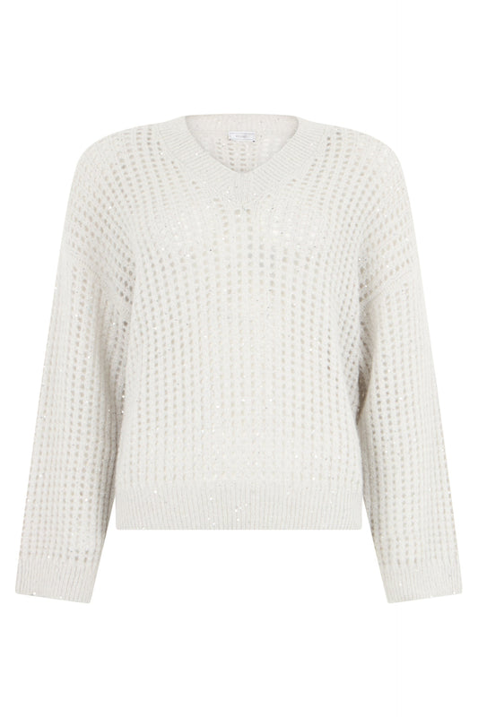 Lace sweater with sequins RTW
