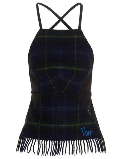 'Checked scarf' top Tops