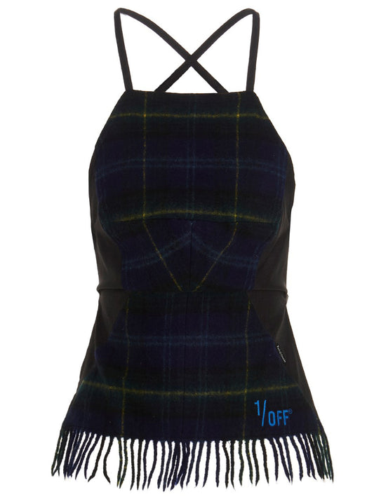 'Checked scarf' top Tops