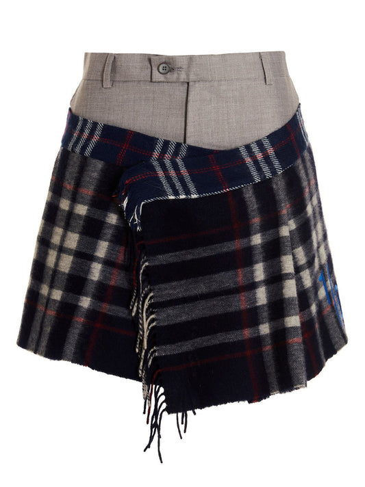 'Check Scarf Reworked' skirt Skirts