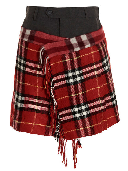 'Check Scarf Reworked' skirt Skirts