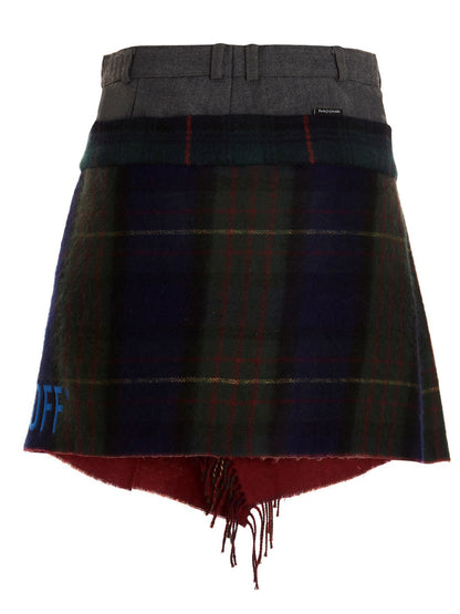 'Check Scarf Reworked' skirt Skirts