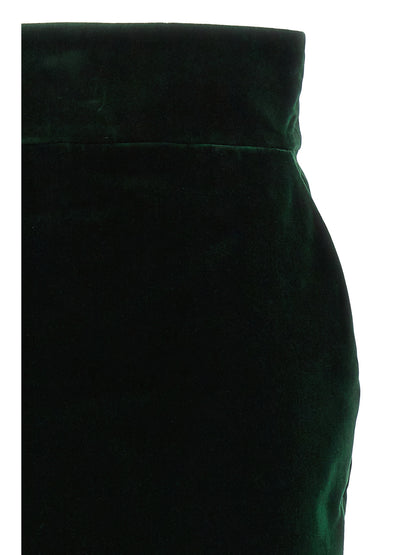 Velvet midi skirt Skirts