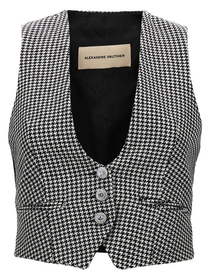 Houndstooth waistcoat Gilet