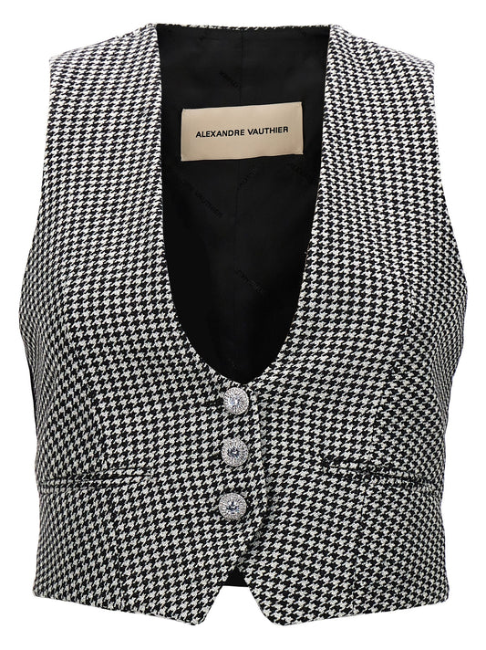 Houndstooth waistcoat Gilet