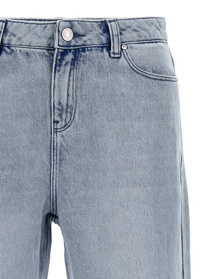 Rhinestone fringed jeans Jeans