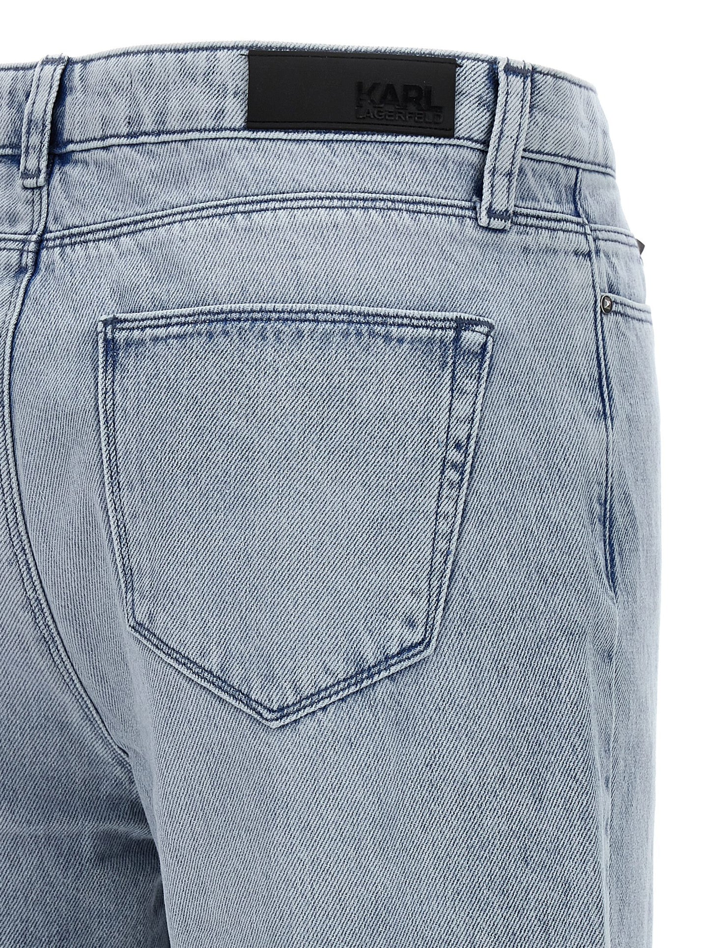 Rhinestone fringed jeans Jeans