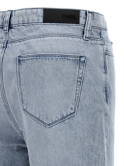Rhinestone fringed jeans Jeans