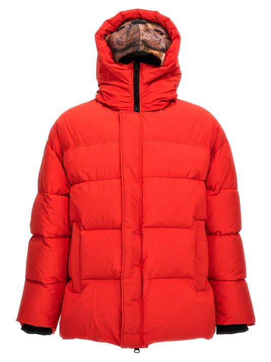 'Animal trim' down jacket Casual jackets, parka