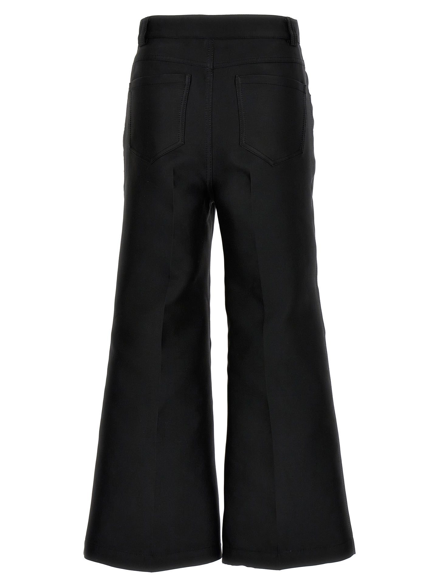 Cropped silk blend pants Pants